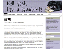 Tablet Screenshot of hellyeahimafeminist.com